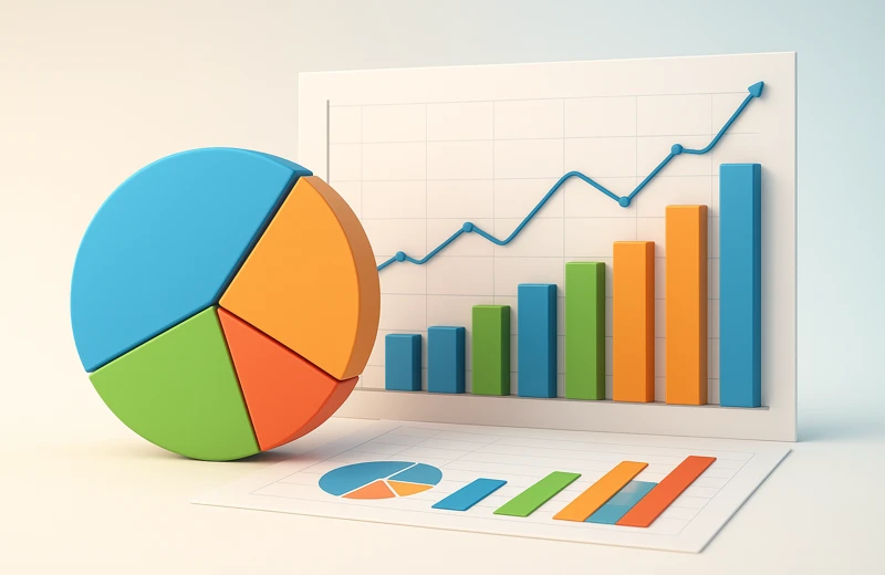 Euro kovanice i bar graf – obračun plaća i honorara